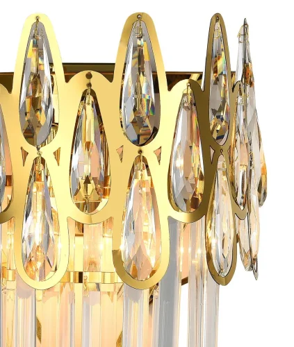 Бра NAVIS 76019/2W GOLD Natali Kovaltseva прозрачный золотой на 2 лампы, основание золотое в стиле классический  фото 2